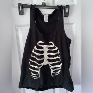 Womans small skeleton print tank top